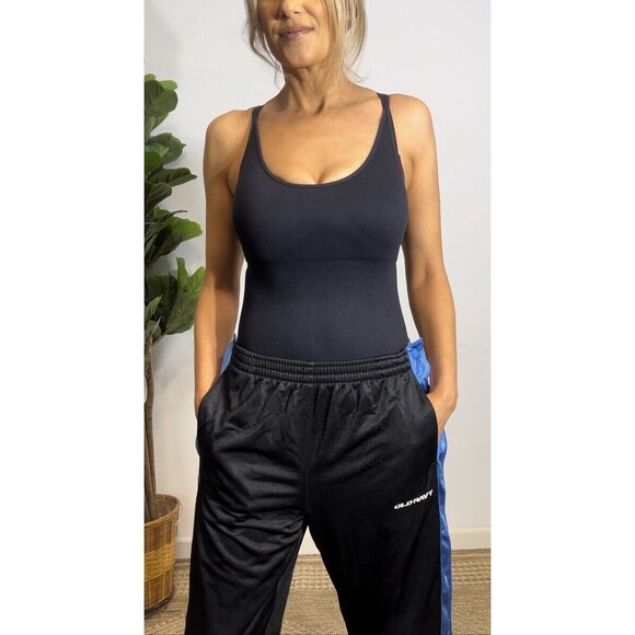 Vintage Old Navy Boy 16 Tear Away Track Pants Wide Leg Snap 2000s Y2K Baggy Logo - Picture 16 of 16